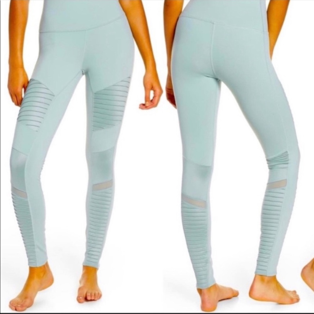 ALO Yoga Laurel Blue High Waist Moto Legging